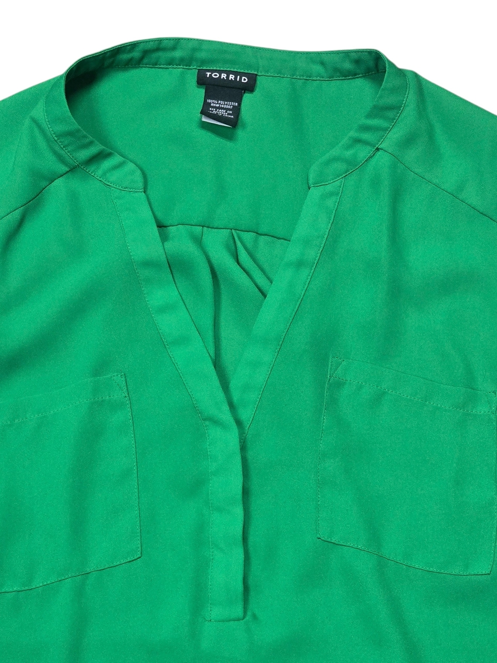 Torrid Emerald Green Sleeveless Tunic Top Size 0 XL Plus Flowy Blouse